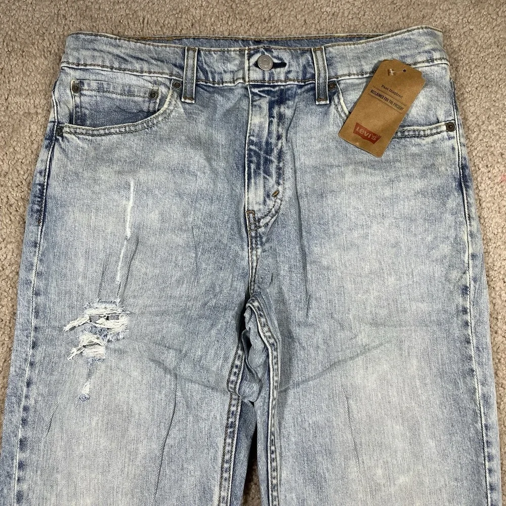 Levis 511 Slim Fit Mens Jeans 32x36 True Fit32x35 Light Wash Distressed FLEX NWT